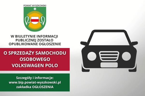 Ikona do artykułu: Ogłoszenie o sprzedaży samochodu osobowego marki Volkswagen Polo