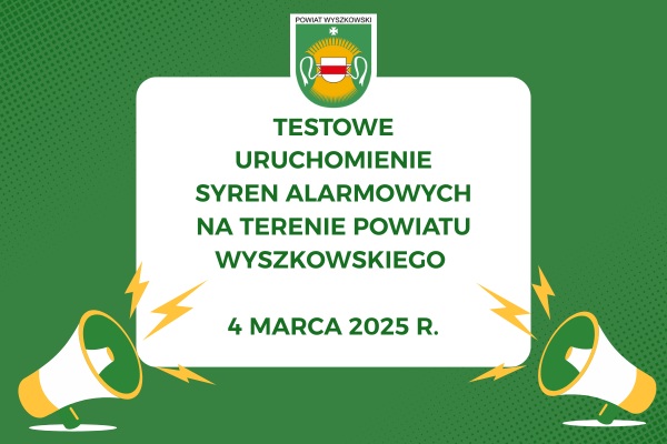 Ikona do artykułu: Testowe uruchomienie syren alarmowych – 4 marca 2025 r.